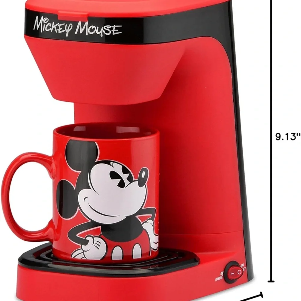 Disney Mickey Mouse Red Coffee Maker with Mug - Picture 2 of 4